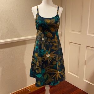 Vintage Tropical Print Dress